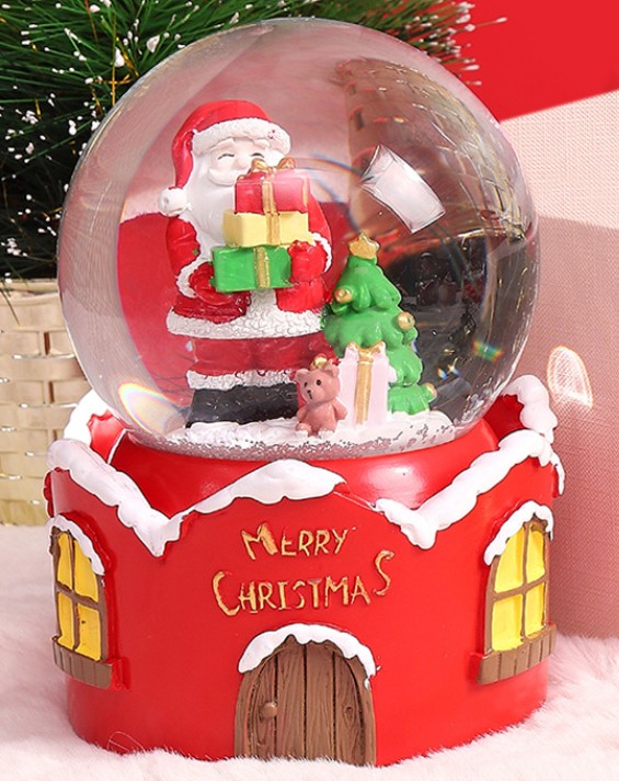 Cầu tuyết giáng sinh kèm nhạc và đèn